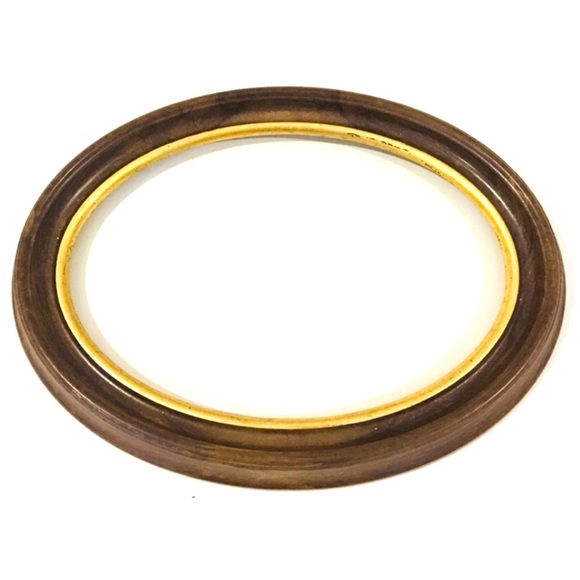 Wood oval frame, made in Italy - Picture 3 of 7